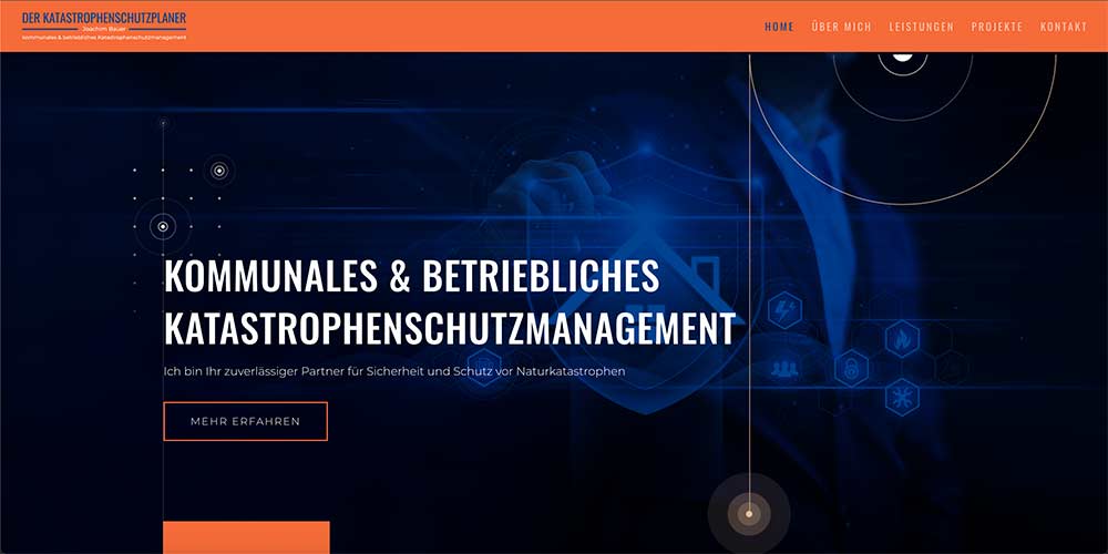 Der Katastrophenschutzplaner, Website Vorschau
