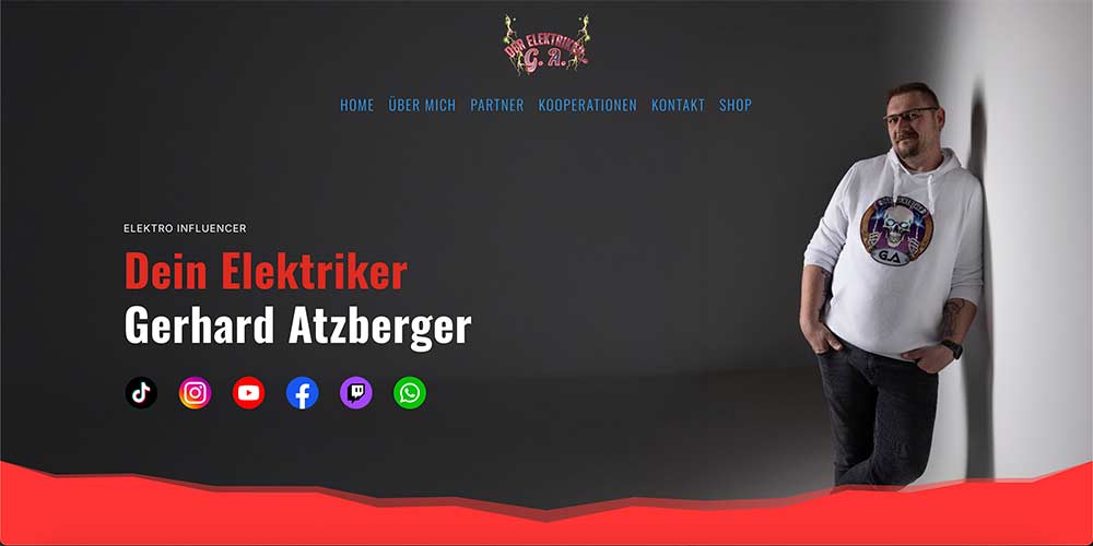 Gerhard Atzberger, Website Vorschau