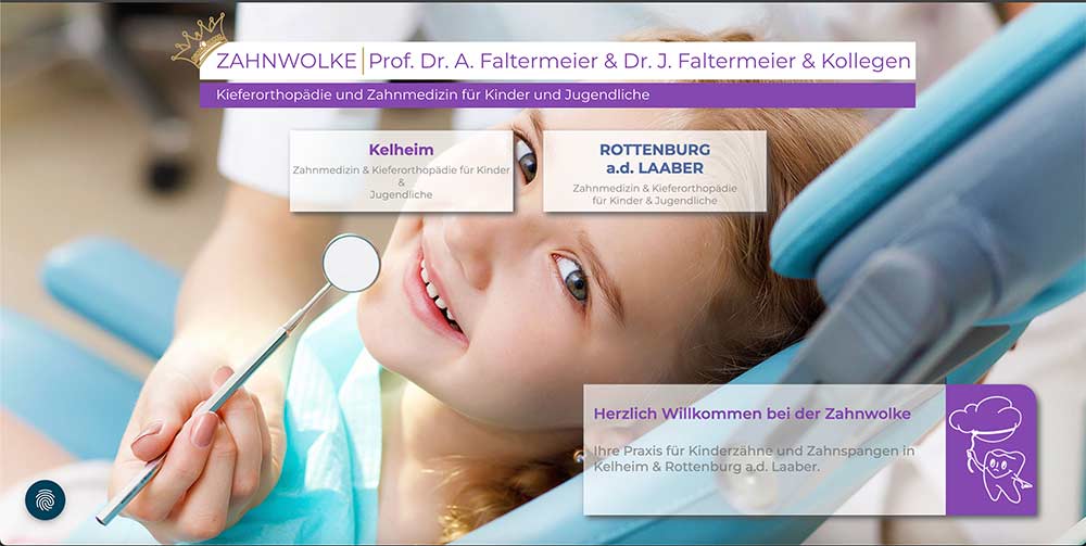 Zahnwolke, Website Vorschau