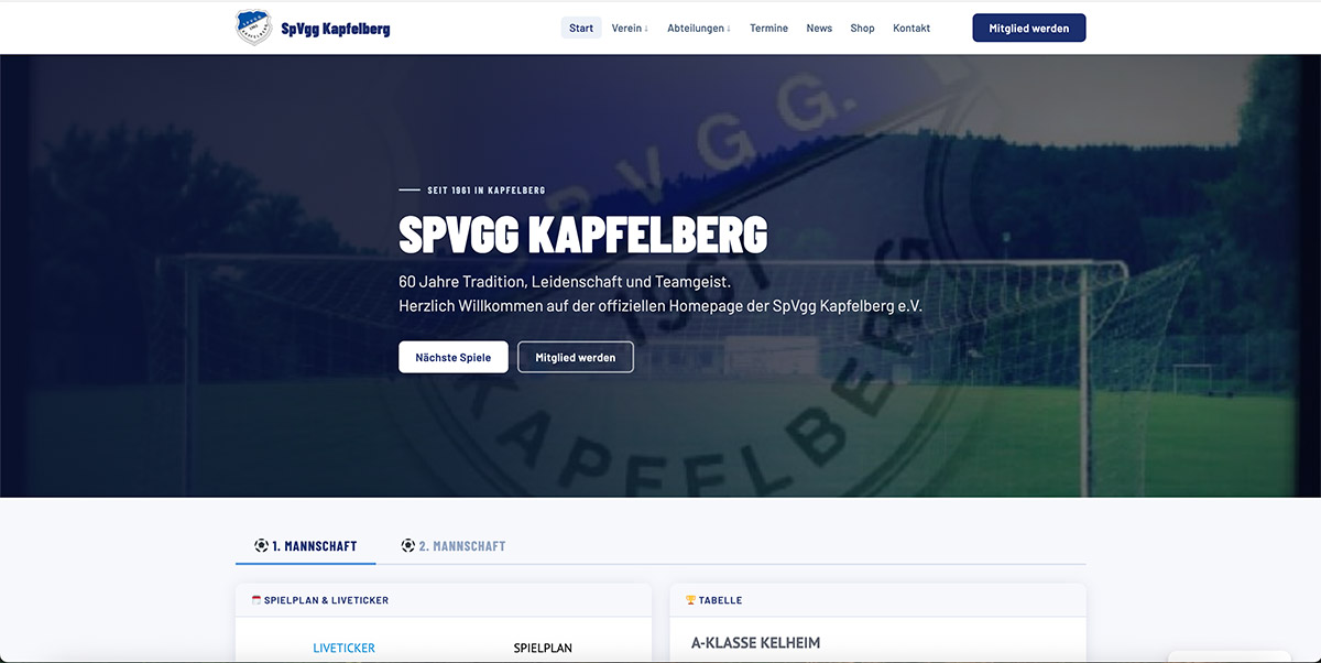 SpVgg Kapfelberg Website